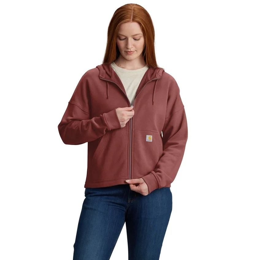 Kadınlar İçin Hafif Tencel Tam Fermuarlı Kapüşonlu Sweatshirt