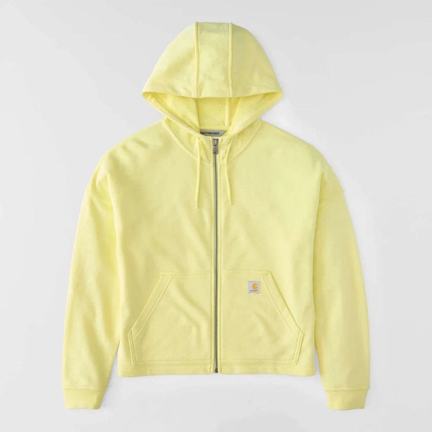 Kadınlar İçin Hafif Tencel Tam Fermuarlı Kapüşonlu Sweatshirt