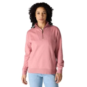 Kadınlar İçin Hafif Tencel Yarım Fermuarlı Pullover Sweatshirt