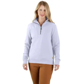 Kadınlar İçin Hafif Tencel Yarım Fermuarlı Pullover Sweatshirt