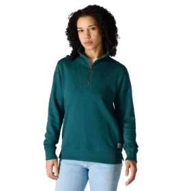Kadınlar İçin Hafif Tencel Yarım Fermuarlı Pullover Sweatshirt