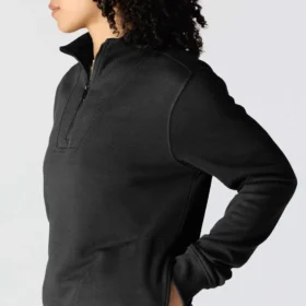 Kadınlar İçin Hafif Tencel Yarım Fermuarlı Pullover Sweatshirt
