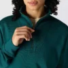 Kadınlar İçin Hafif Tencel Yarım Fermuarlı Pullover Sweatshirt