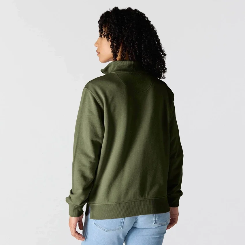 Kadınlar İçin Hafif Tencel Yarım Fermuarlı Pullover Sweatshirt
