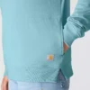 Kadınlar İçin Hafif Tencel Yarım Fermuarlı Pullover Sweatshirt