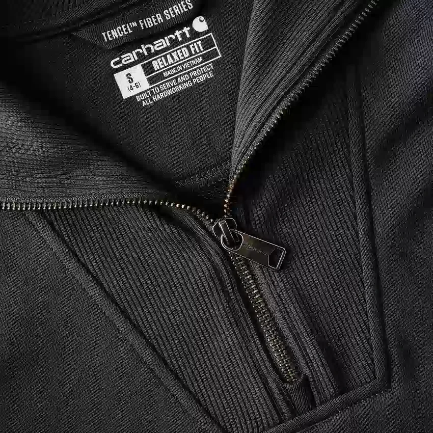 Kadınlar İçin Hafif Tencel Yarım Fermuarlı Pullover Sweatshirt