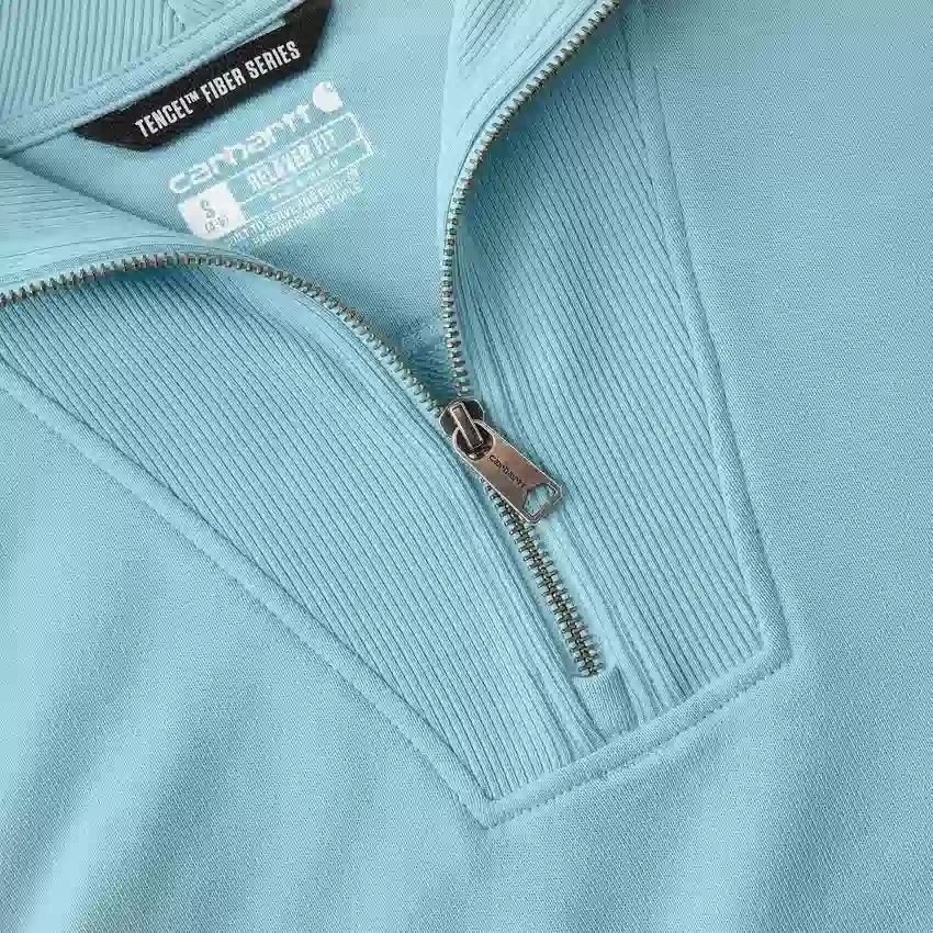 Kadınlar İçin Hafif Tencel Yarım Fermuarlı Pullover Sweatshirt