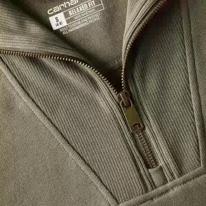 Kadınlar İçin Hafif Tencel Yarım Fermuarlı Pullover Sweatshirt