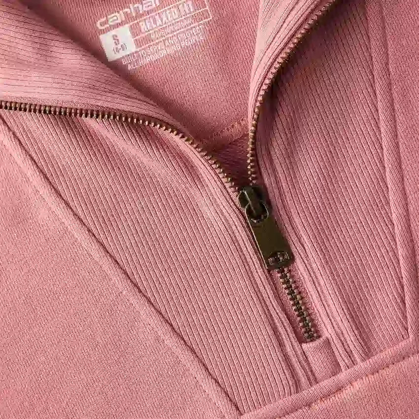 Kadınlar İçin Hafif Tencel Yarım Fermuarlı Pullover Sweatshirt