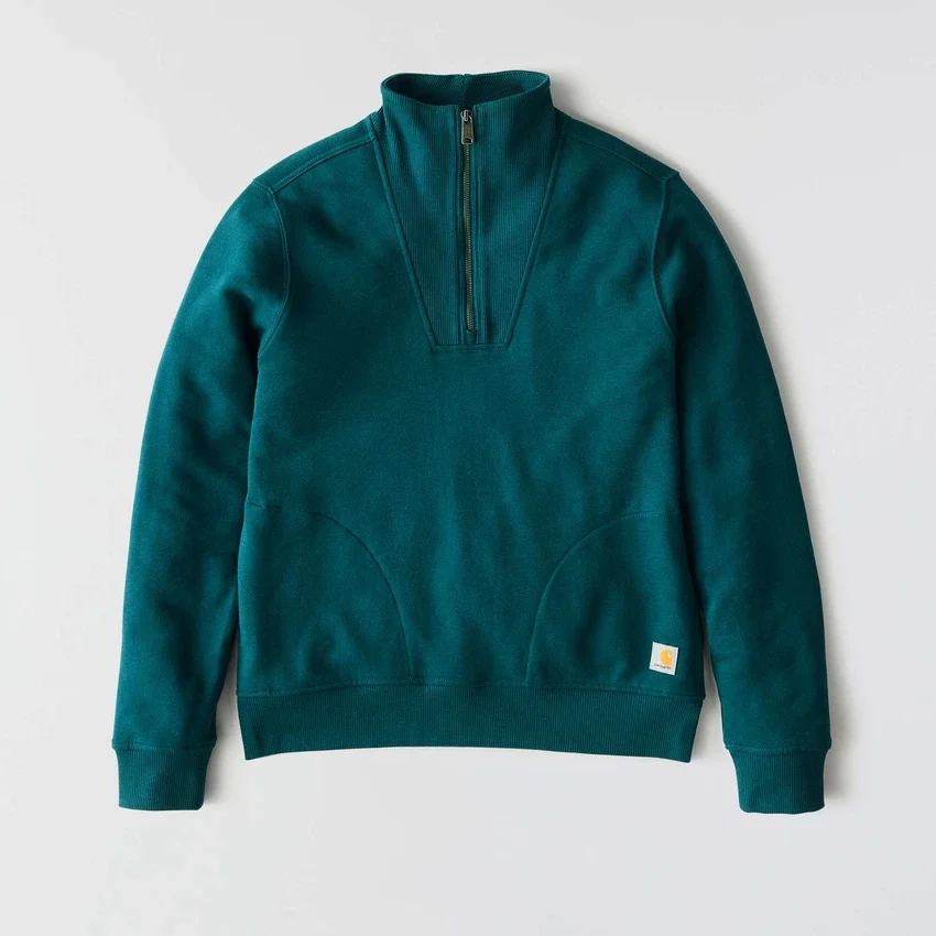 Kadınlar İçin Hafif Tencel Yarım Fermuarlı Pullover Sweatshirt