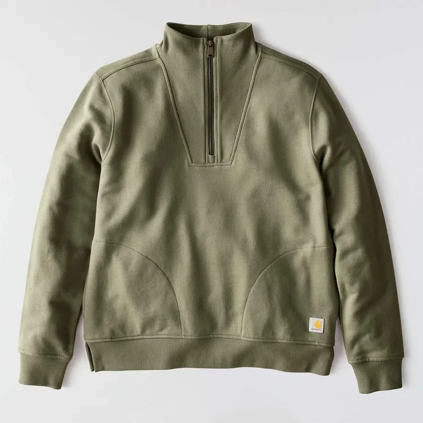 Kadınlar İçin Hafif Tencel Yarım Fermuarlı Pullover Sweatshirt