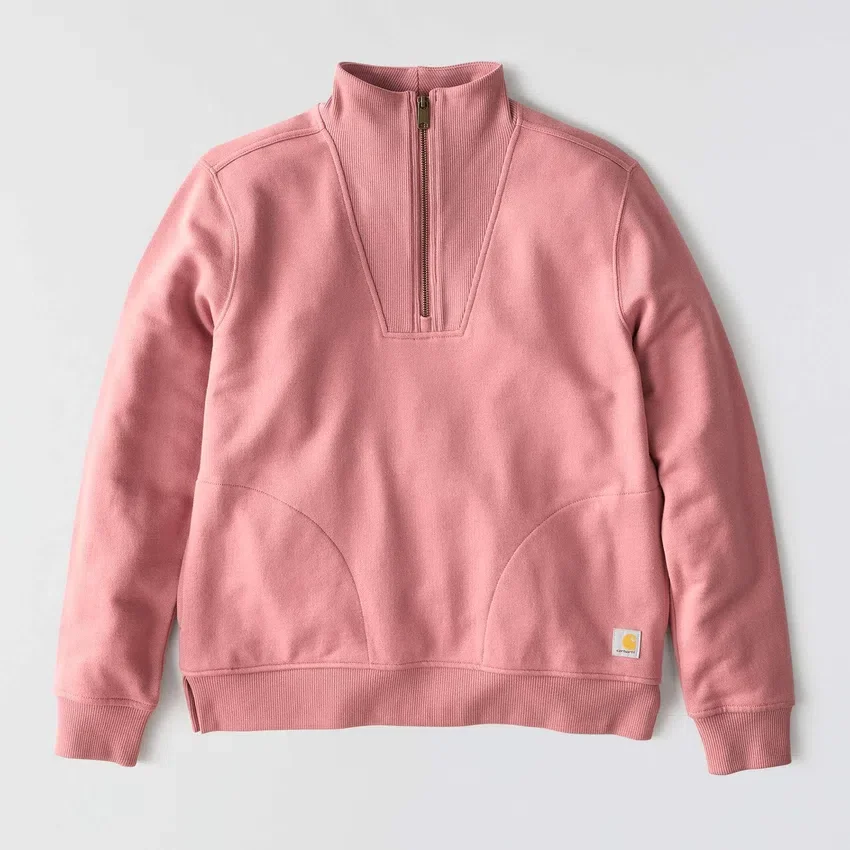 Kadınlar İçin Hafif Tencel Yarım Fermuarlı Pullover Sweatshirt