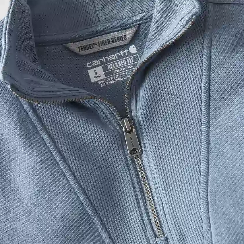 Kadınlar İçin Hafif Tencel Yarım Fermuarlı Pullover Sweatshirt