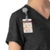 Kadınlar İçin İçine Sokulabilen Desenli Scrub Üst