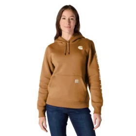 Kadınlar İçin İkonik Clarksburg Gevşek Kesim Polar Astarlı Logolu Kapüşonlu Sweatshirt