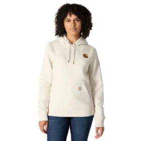 Kadınlar İçin İkonik Clarksburg Gevşek Kesim Polar Astarlı Logolu Kapüşonlu Sweatshirt