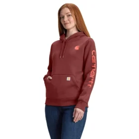 Kadınlar İçin İkonik Clarksburg Gevşek Kesim Polar Astarlı Logolu Kapüşonlu Sweatshirt