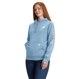 Kadınlar İçin İkonik Clarksburg Gevşek Kesim Polar Astarlı Logolu Kapüşonlu Sweatshirt