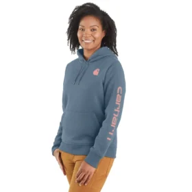 Kadınlar İçin İkonik Clarksburg Gevşek Kesim Polar Astarlı Logolu Kapüşonlu Sweatshirt