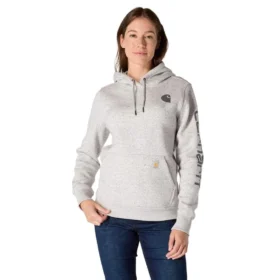 Kadınlar İçin İkonik Clarksburg Gevşek Kesim Polar Astarlı Logolu Kapüşonlu Sweatshirt