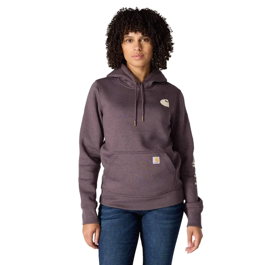 Kadınlar İçin İkonik Clarksburg Gevşek Kesim Polar Astarlı Logolu Kapüşonlu Sweatshirt