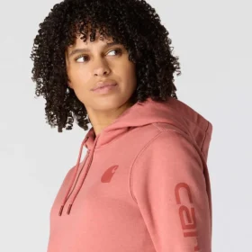 Kadınlar İçin İkonik Clarksburg Gevşek Kesim Polar Astarlı Logolu Kapüşonlu Sweatshirt