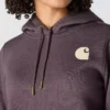 Kadınlar İçin İkonik Clarksburg Gevşek Kesim Polar Astarlı Logolu Kapüşonlu Sweatshirt