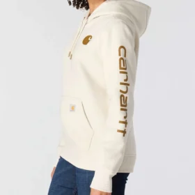 Kadınlar İçin İkonik Clarksburg Gevşek Kesim Polar Astarlı Logolu Kapüşonlu Sweatshirt