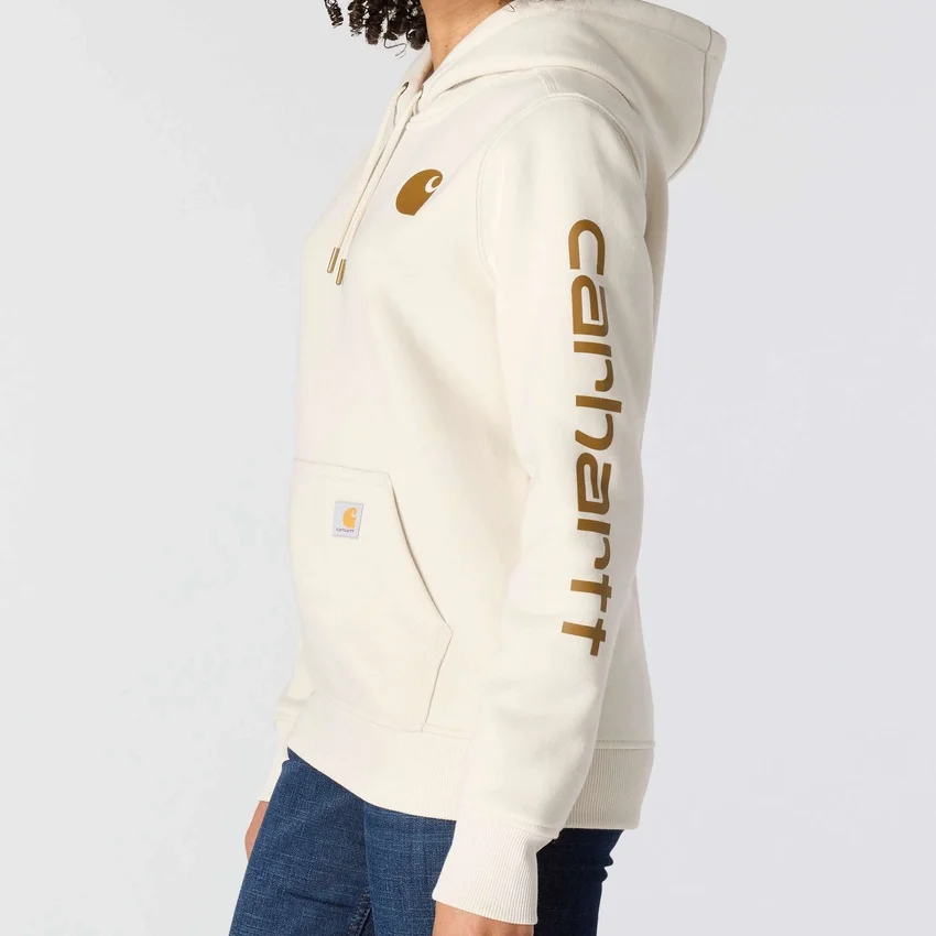 Kadınlar İçin İkonik Clarksburg Gevşek Kesim Polar Astarlı Logolu Kapüşonlu Sweatshirt