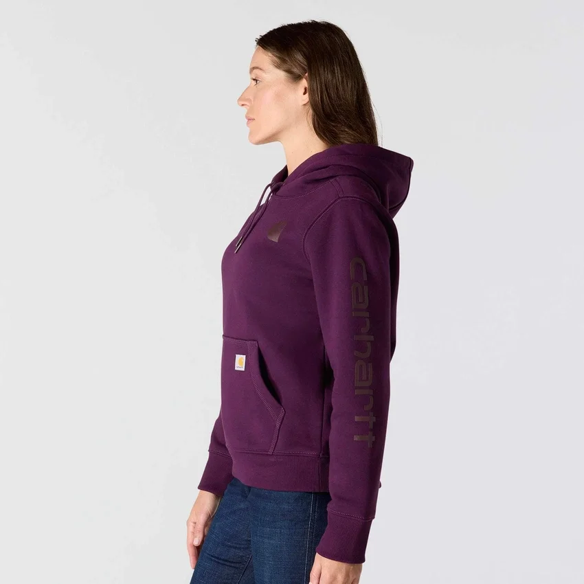Kadınlar İçin İkonik Clarksburg Gevşek Kesim Polar Astarlı Logolu Kapüşonlu Sweatshirt