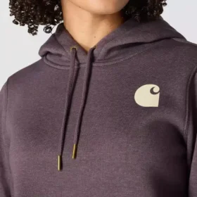 Kadınlar İçin İkonik Clarksburg Gevşek Kesim Polar Astarlı Logolu Kapüşonlu Sweatshirt