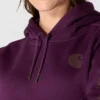 Kadınlar İçin İkonik Clarksburg Gevşek Kesim Polar Astarlı Logolu Kapüşonlu Sweatshirt