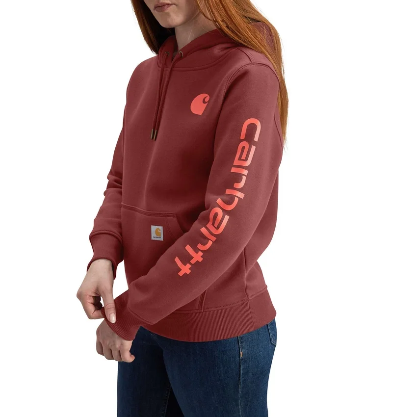 Kadınlar İçin İkonik Clarksburg Gevşek Kesim Polar Astarlı Logolu Kapüşonlu Sweatshirt