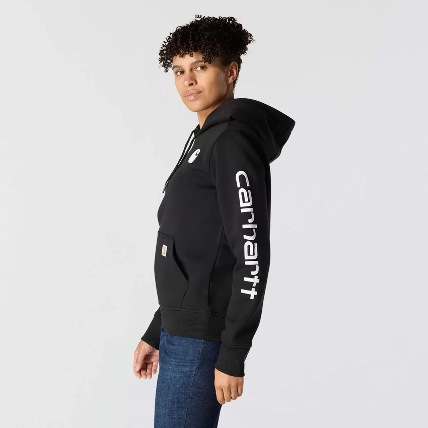 Kadınlar İçin İkonik Clarksburg Gevşek Kesim Polar Astarlı Logolu Kapüşonlu Sweatshirt