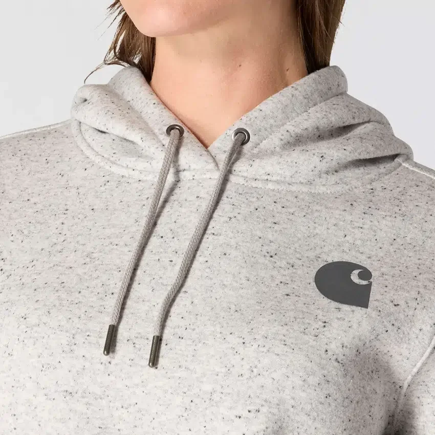 Kadınlar İçin İkonik Clarksburg Gevşek Kesim Polar Astarlı Logolu Kapüşonlu Sweatshirt