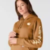Kadınlar İçin İkonik Clarksburg Gevşek Kesim Polar Astarlı Logolu Kapüşonlu Sweatshirt