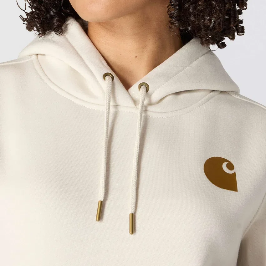Kadınlar İçin İkonik Clarksburg Gevşek Kesim Polar Astarlı Logolu Kapüşonlu Sweatshirt