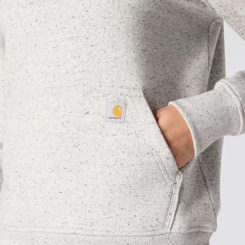 Kadınlar İçin İkonik Clarksburg Gevşek Kesim Polar Astarlı Logolu Kapüşonlu Sweatshirt