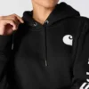 Kadınlar İçin İkonik Clarksburg Gevşek Kesim Polar Astarlı Logolu Kapüşonlu Sweatshirt