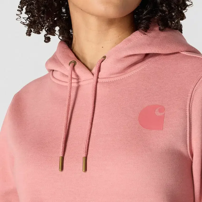 Kadınlar İçin İkonik Clarksburg Gevşek Kesim Polar Astarlı Logolu Kapüşonlu Sweatshirt