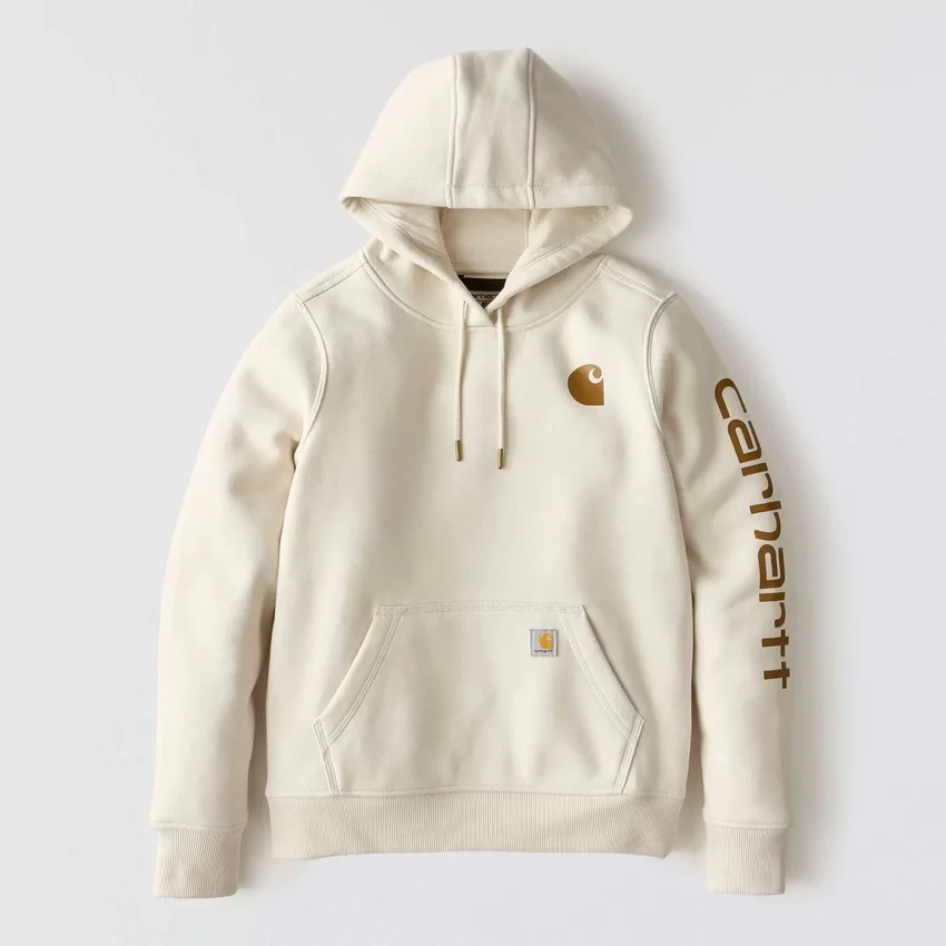 Kadınlar İçin İkonik Clarksburg Gevşek Kesim Polar Astarlı Logolu Kapüşonlu Sweatshirt