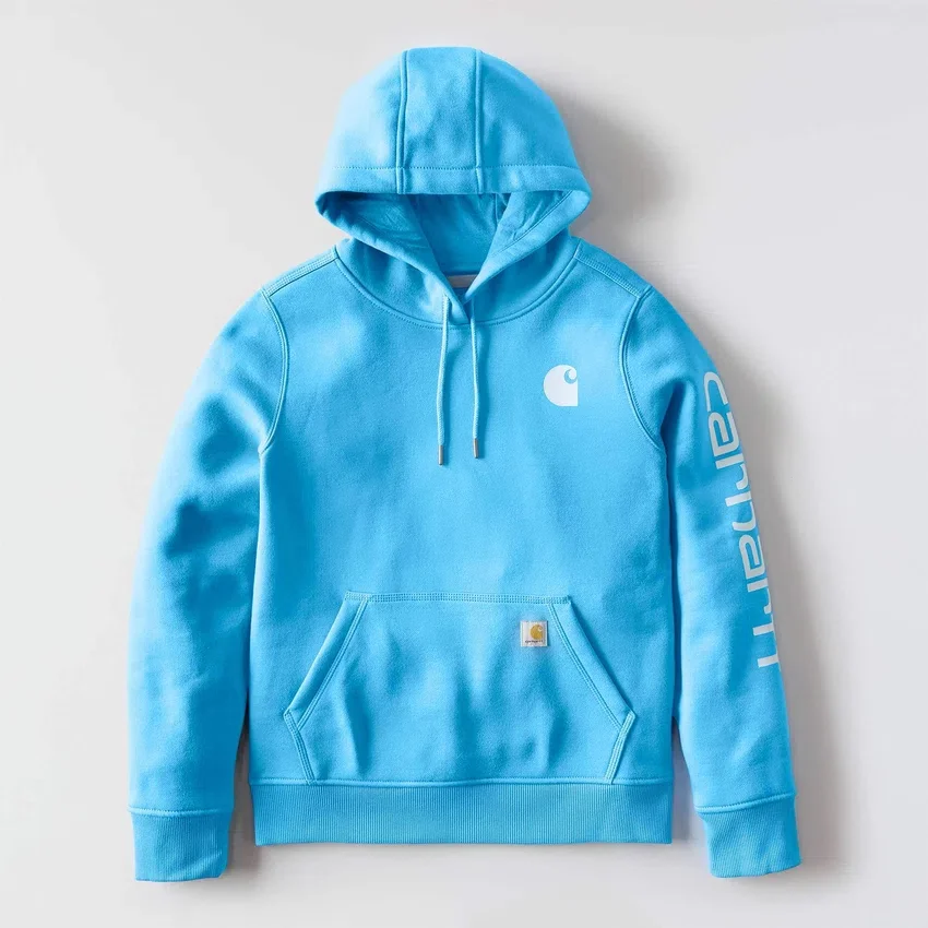 Kadınlar İçin İkonik Clarksburg Gevşek Kesim Polar Astarlı Logolu Kapüşonlu Sweatshirt