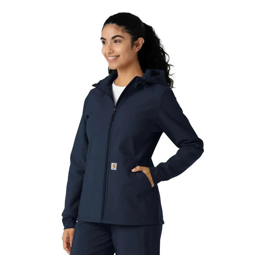 Kadınlar İçin Lamineli Polar Scrub Kapüşonlu Sweatshirt