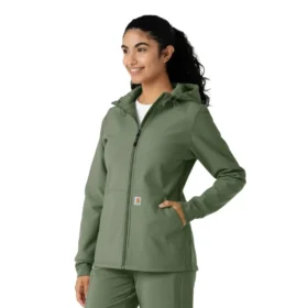 Kadınlar İçin Lamineli Polar Scrub Kapüşonlu Sweatshirt