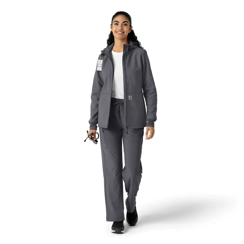 Kadınlar İçin Lamineli Polar Scrub Kapüşonlu Sweatshirt