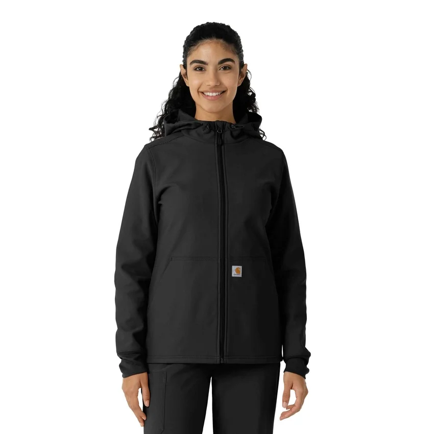 Kadınlar İçin Lamineli Polar Scrub Kapüşonlu Sweatshirt