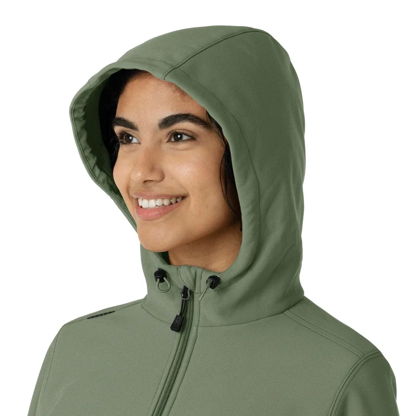 Kadınlar İçin Lamineli Polar Scrub Kapüşonlu Sweatshirt