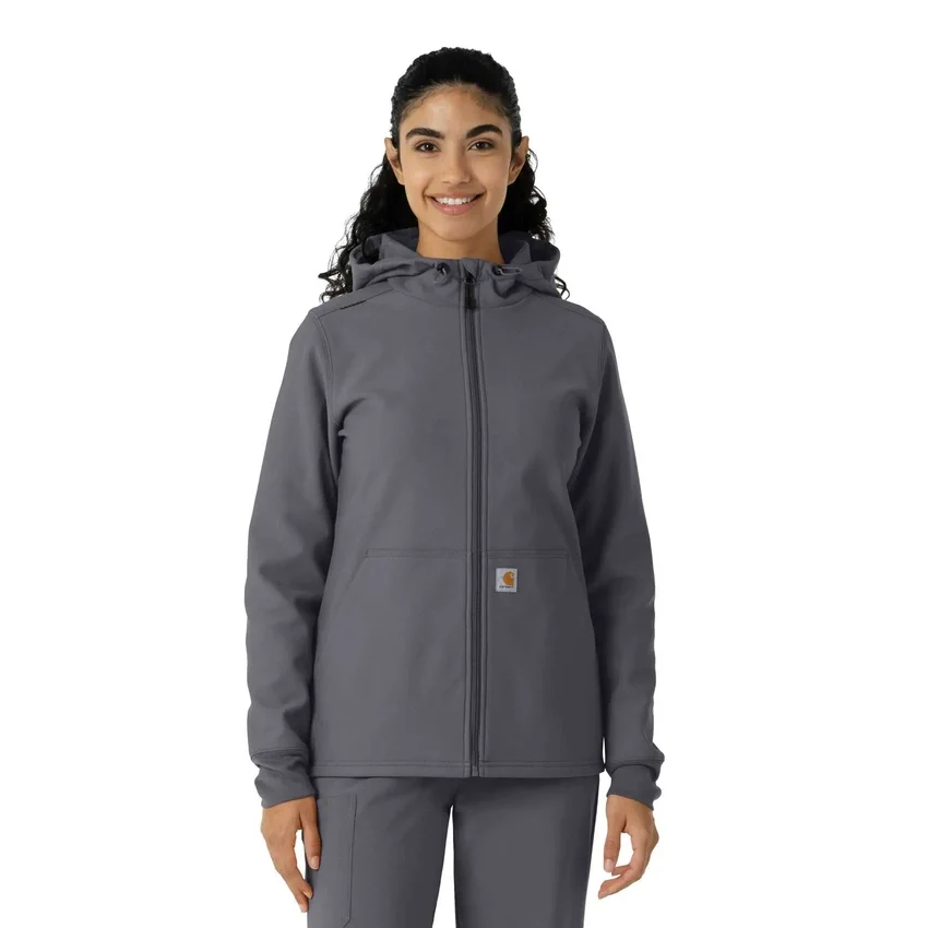 Kadınlar İçin Lamineli Polar Scrub Kapüşonlu Sweatshirt