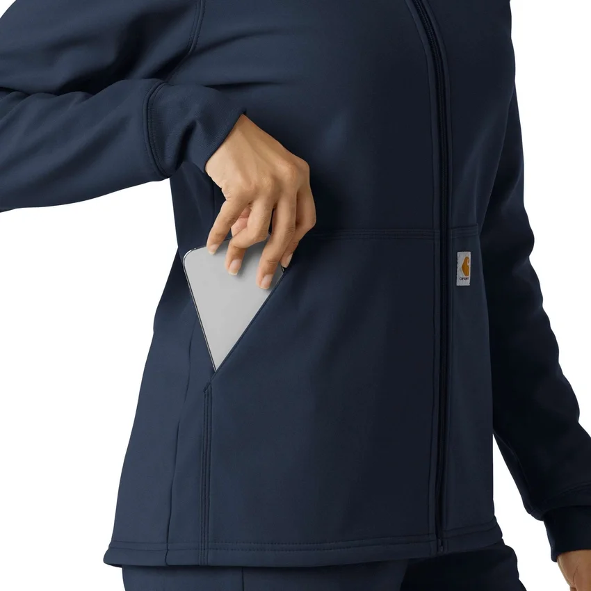 Kadınlar İçin Lamineli Polar Scrub Kapüşonlu Sweatshirt