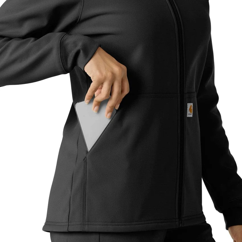 Kadınlar İçin Lamineli Polar Scrub Kapüşonlu Sweatshirt